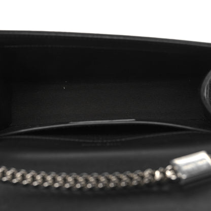 Saint Laurent Patent Textured Striped Small Classic Monogram Kate Tassel Satchel Black 5 of 10