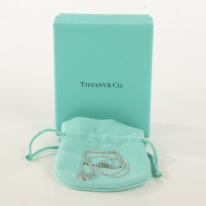 Tiffany Platinum Diamond Letter Pendant Necklace U 4 of 6