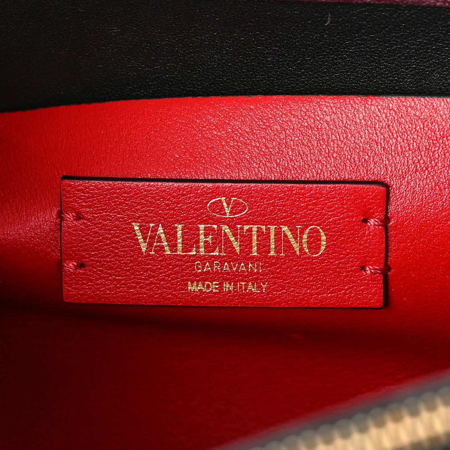 Grained Calfskin Large VSling Shoulder Bag Rubin
