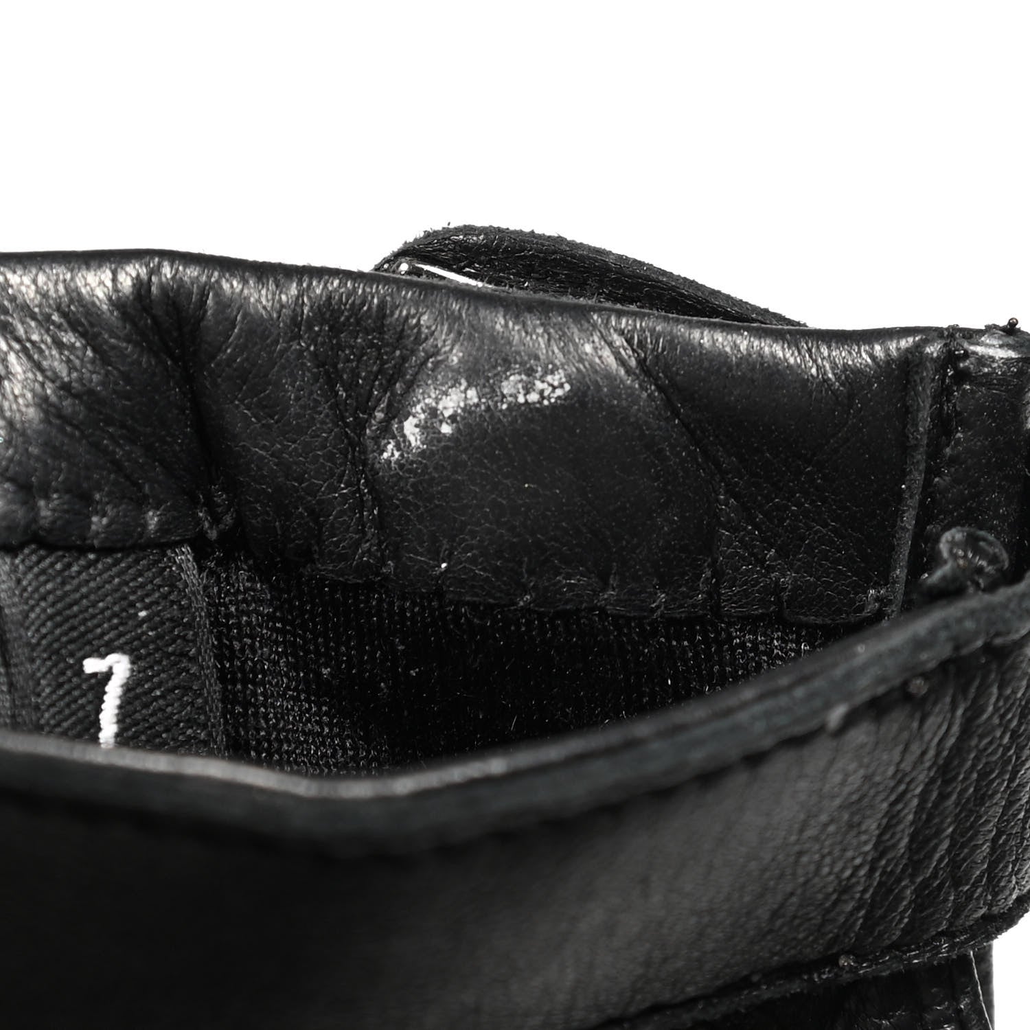 Chanel Lambskin Quilted Gloves 7 Black 5 of 6