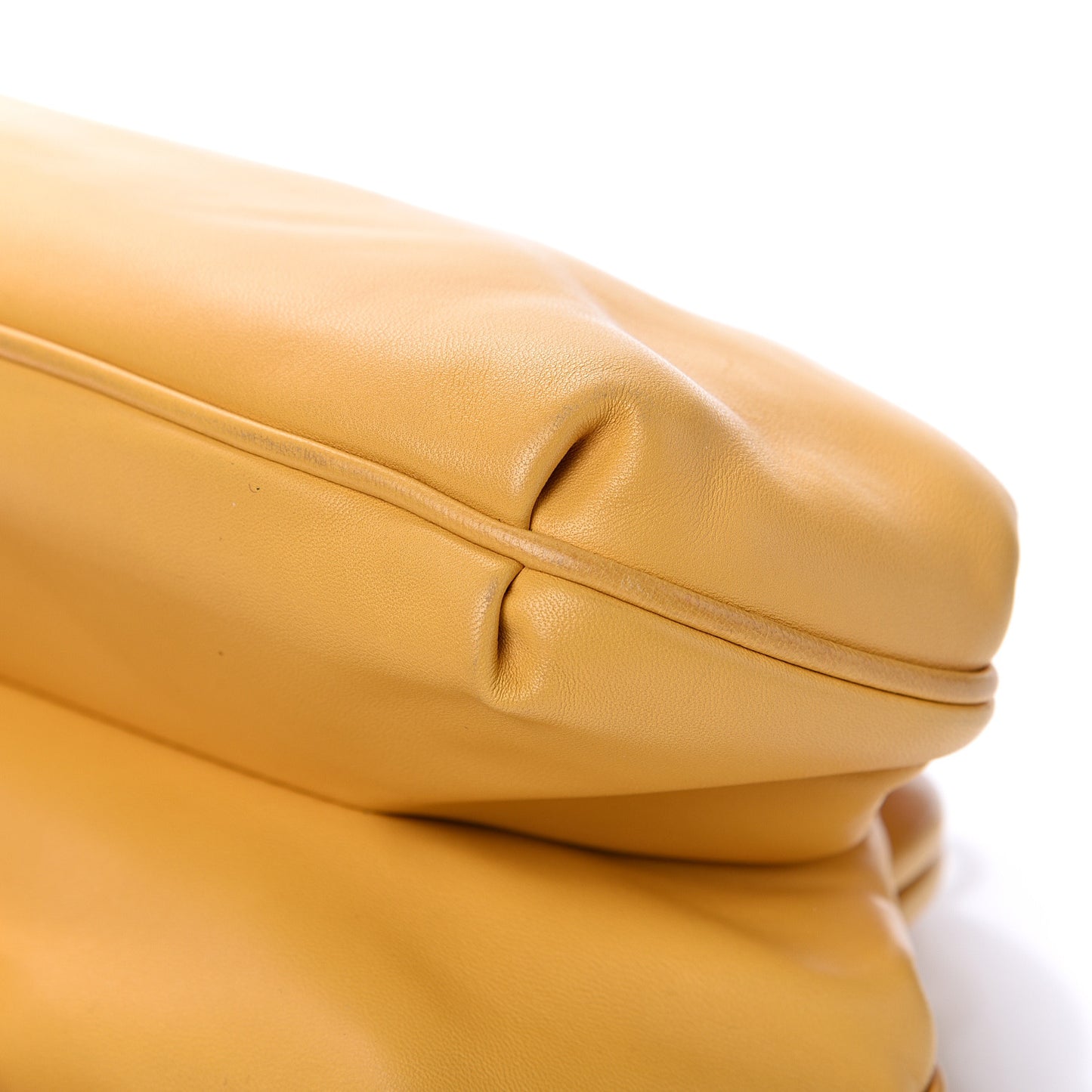 Calfskin Kiss Lock Frame Chain Bag Yellow
