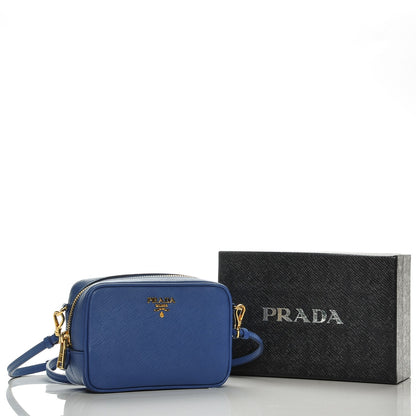 Prada Saffiano Mini Camera Crossbody Azzurro 5 of 8
