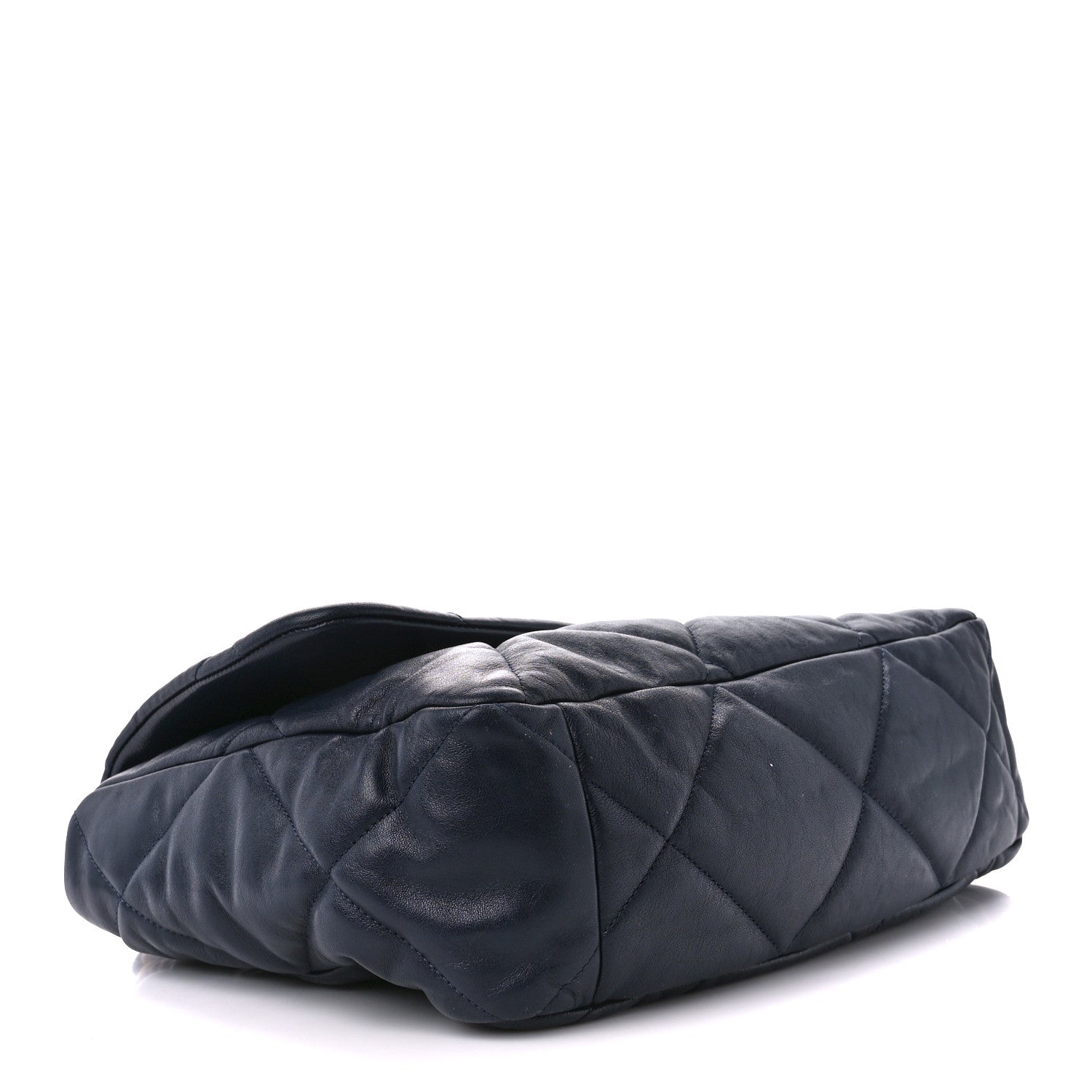 Chanel Lambskin Quilted Maxi Chanel 19 Flap Navy 4 of 11