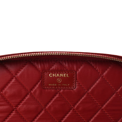 Chanel Lambskin Quilted Large Vanity Pouch Red 6 of 9