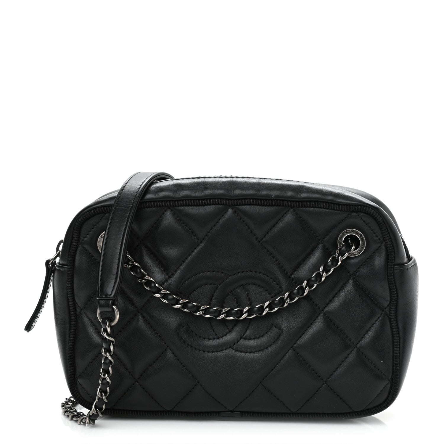 Chanel Calfskin Quilted Small Ballerine Camera Case Black 1 of 11