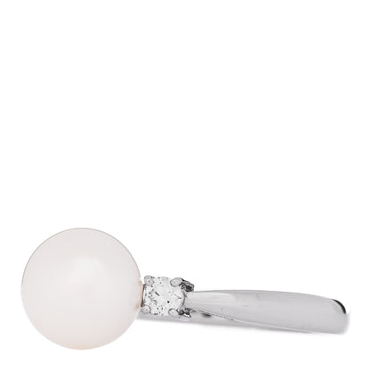 Mikimoto Platinum Diamond Akoya Pearl 8mm Ring 52 6 3 of 6