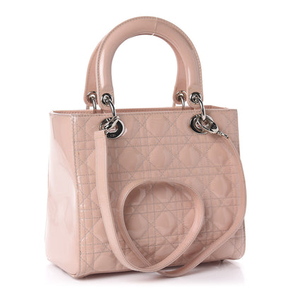Christian Dior Patent Cannage Medium Lady Dior Rose Clair 3 of 14