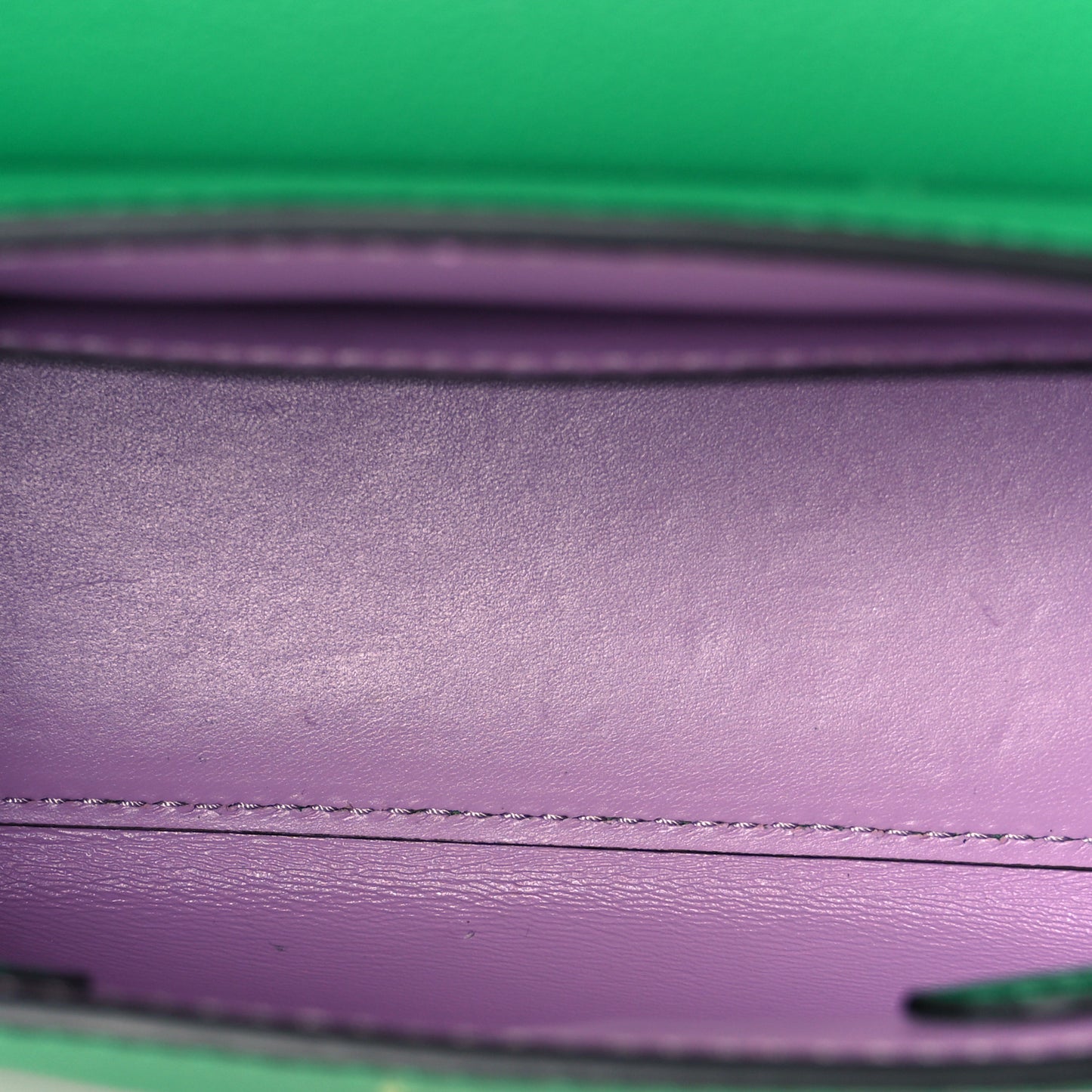 Grained Calfskin Small La Medusa Bag Green
