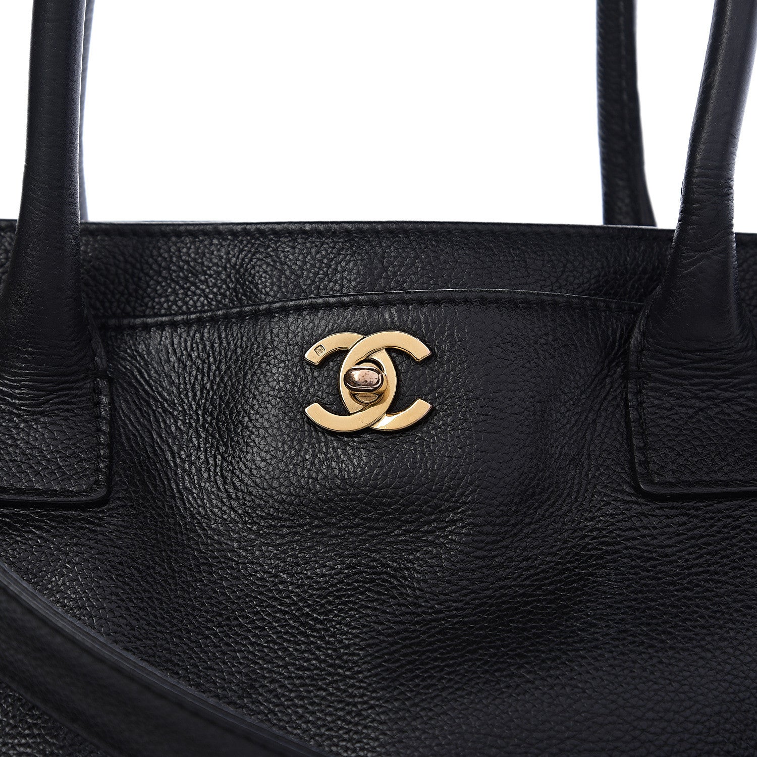 Chanel Calfskin Cerf Executive Shopper Tote Black 6 of 8