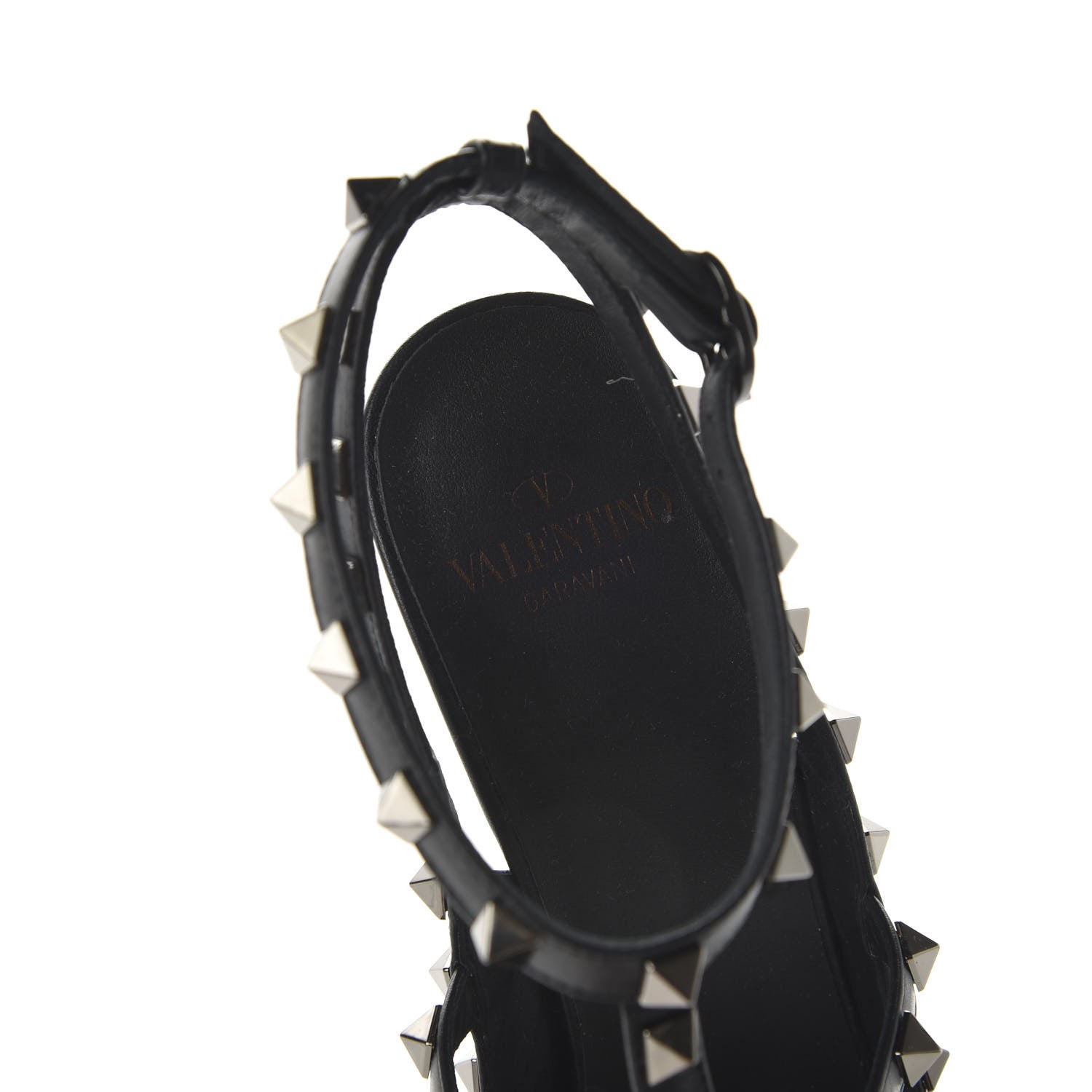 Valentino Garavani X UNDERCOVER Calfskin Rockstud Ankle Strap Pumps 39.5 Black 7 of 9