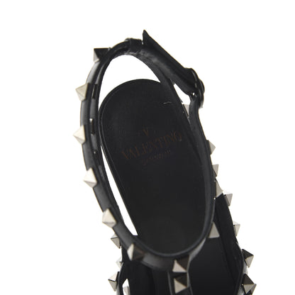 Valentino Garavani X UNDERCOVER Calfskin Rockstud Ankle Strap Pumps 39.5 Black 7 of 9