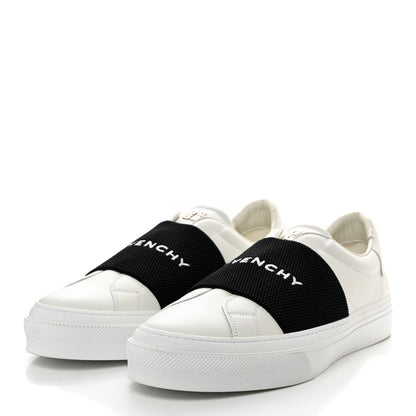 Givenchy Calfskin Band Logo Mens Urban Street Sneakers 46 White Black 3 of 9