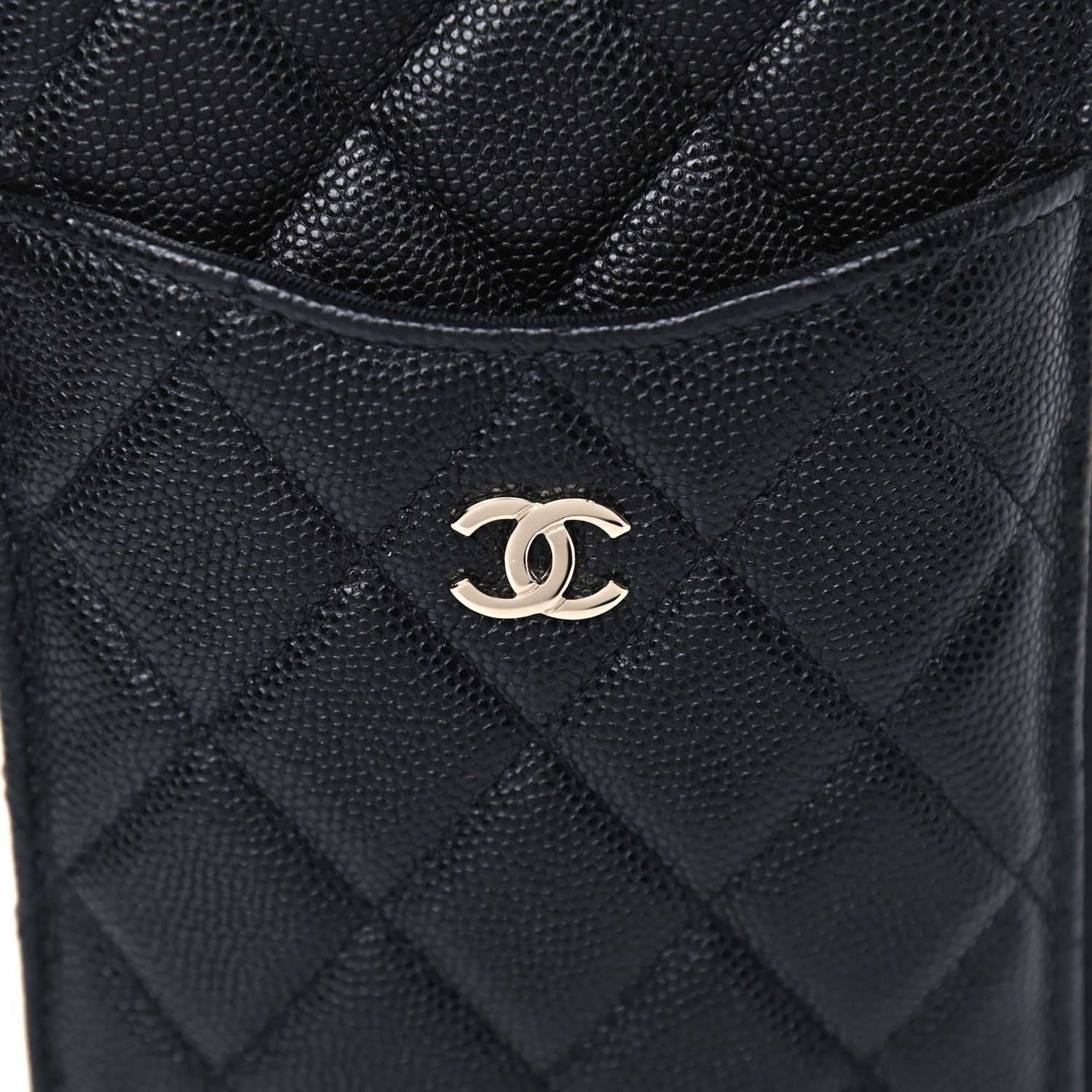 Chanel Caviar Quilted Classic Flat Wallet Pouch Black 8 of 8