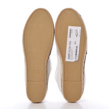 Saint Laurent Lambskin Monogram Espadrilles 39.5 White 5 of 10