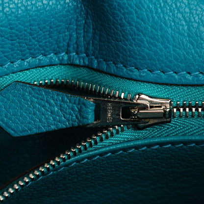 Hermes Chevre Mysore Kelly Retourne 32 Bleu Paon 14 of 23