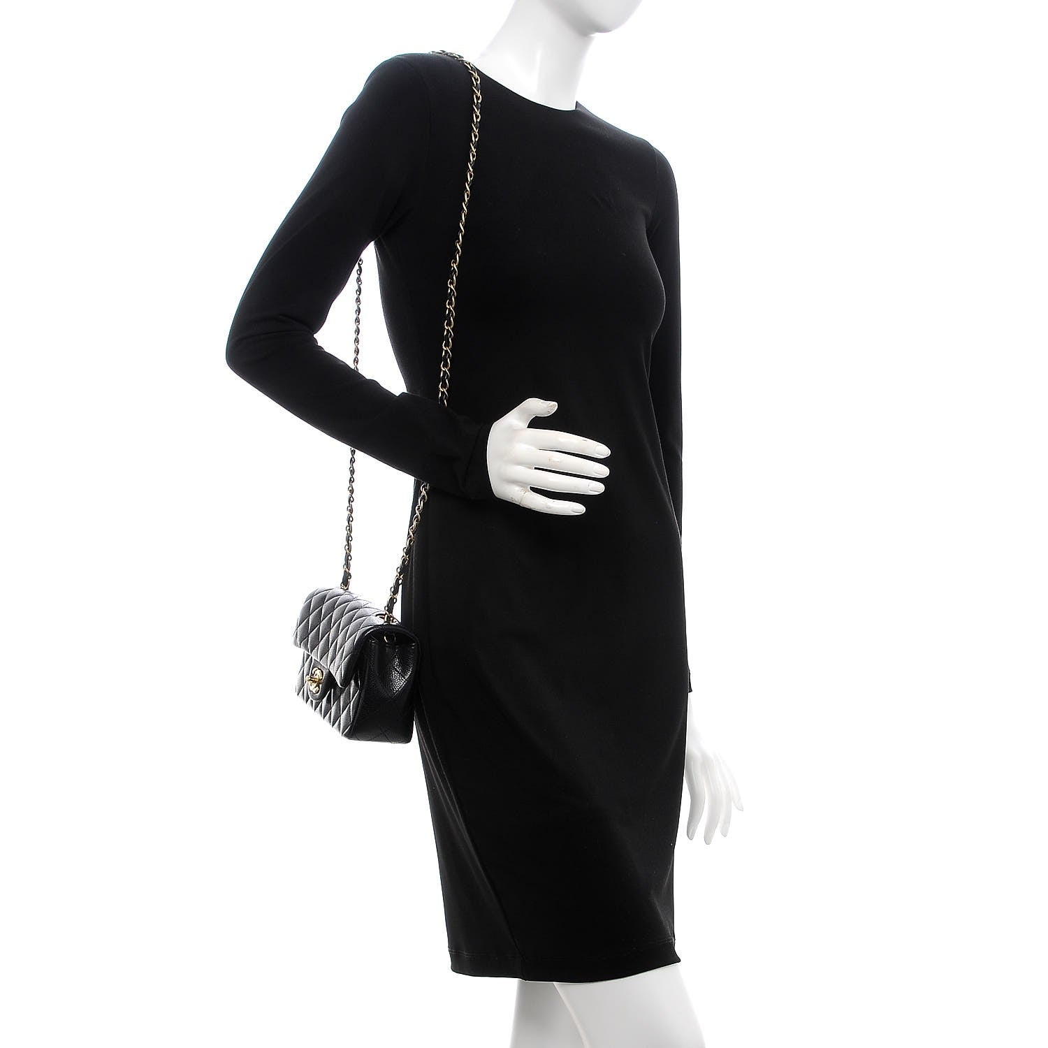 Chanel Caviar Quilted Mini Rectangular Flap Black 2 of 8