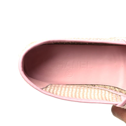 Chanel Mesh Lambskin CC Espadrilles 41 Light Pink Beige 7 of 7