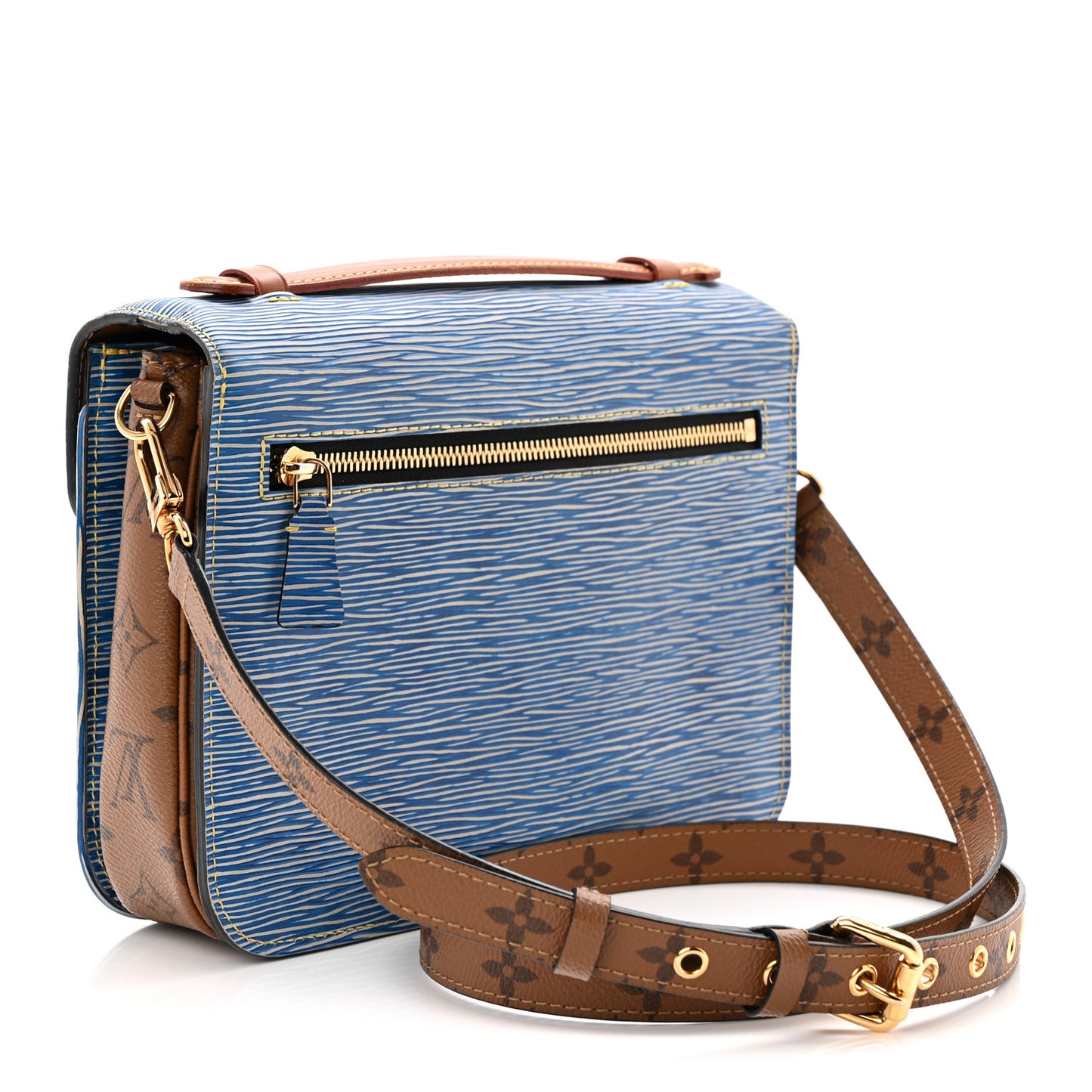 Epi Reverse Monogram Pochette Metis Denim Light
