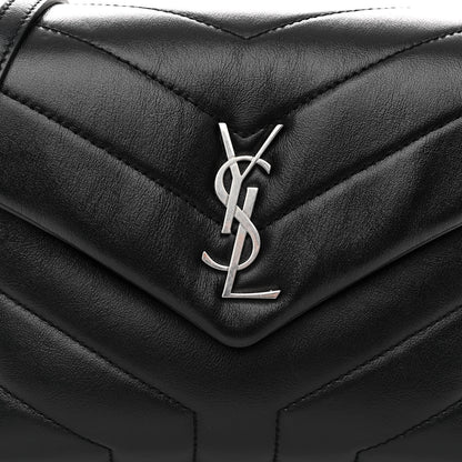 Saint Laurent Calfskin Y Quilted Monogram Toy Loulou Crossbody Bag Black 8 of 10