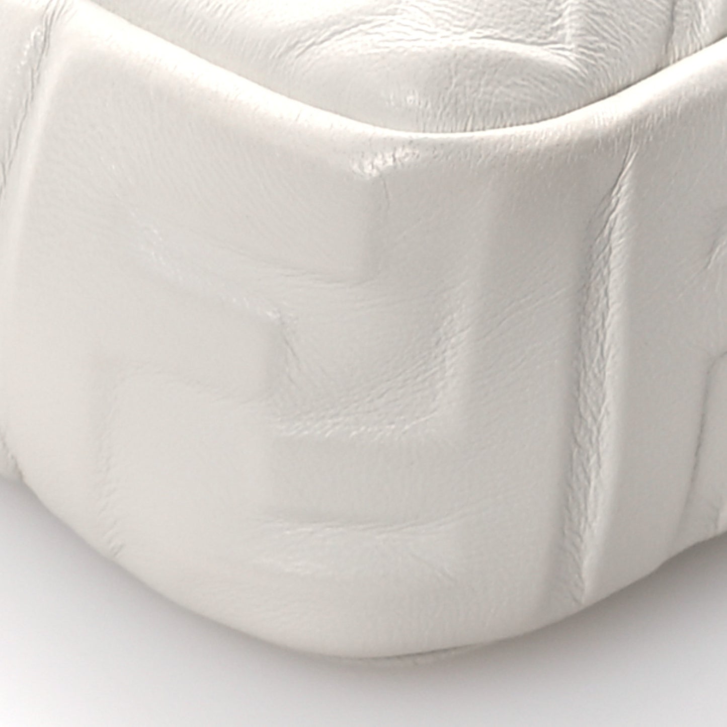 Nappa FF 1974 Embossed Baguette White