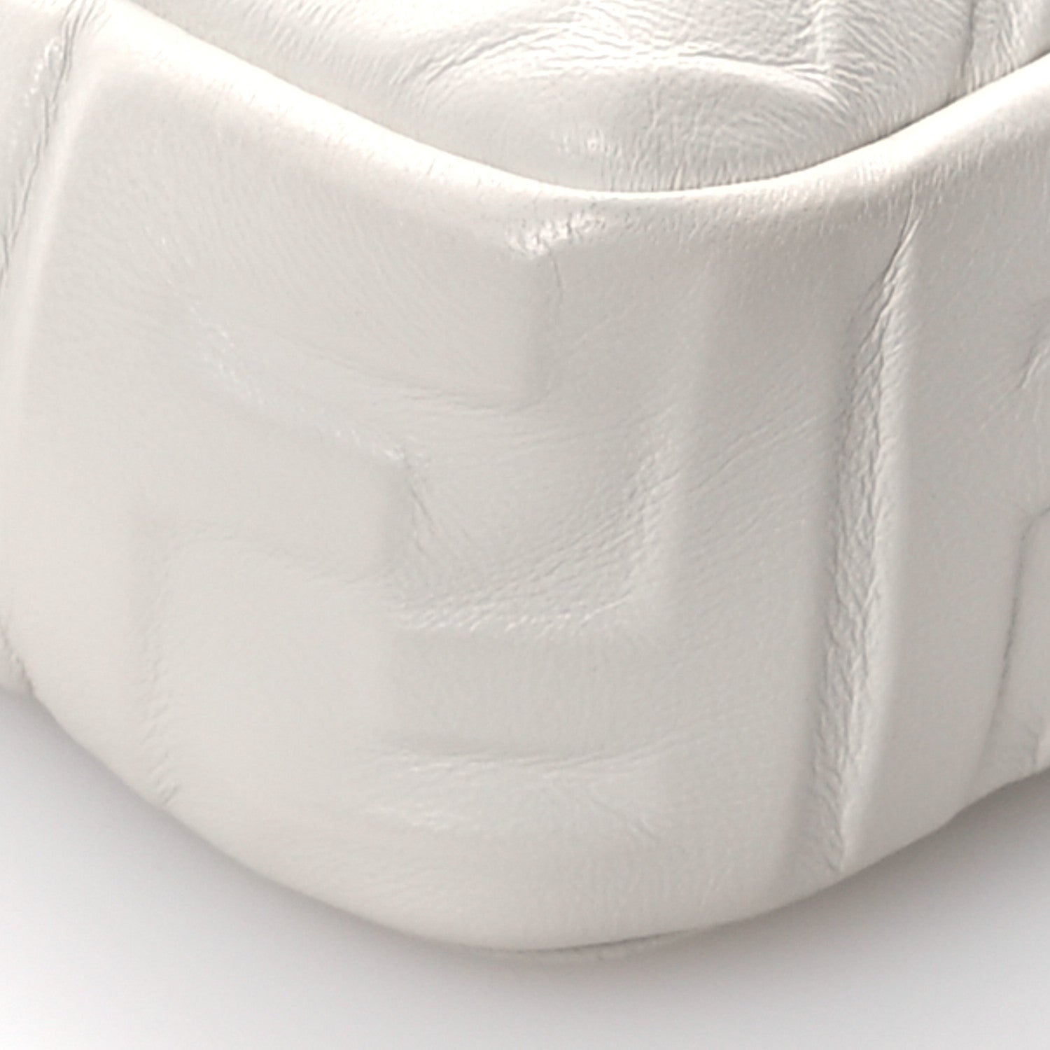 Fendi Nappa FF 1974 Embossed Baguette White 10 of 12