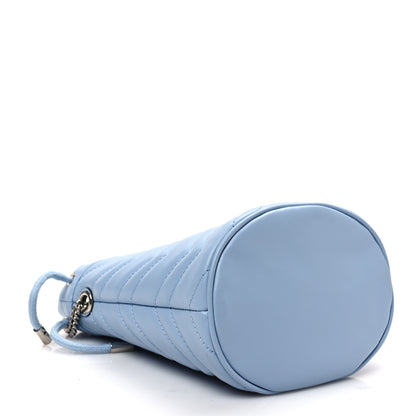 Gucci Calfskin Matelasse Mini GG Marmont 2.0 Bucket Bag Porcelain Light Blue 3 of 6