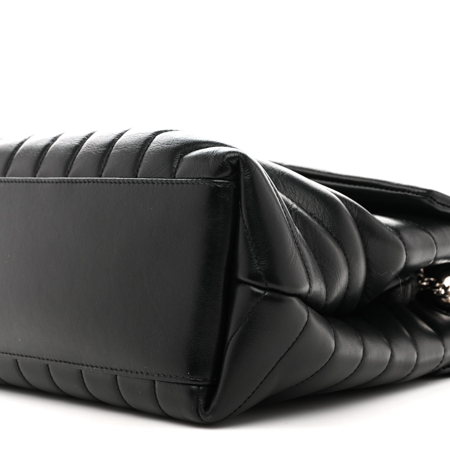 Saint Laurent Calfskin Y Quilted Monogram Medium Loulou Chain Satchel Black 10 of 11