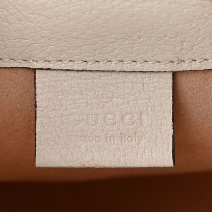 Gucci GG Supreme Monogram Textured Calfskin Web Mini Ophidia Bucket Bag Beige Ebony Mystic White 6 of 10