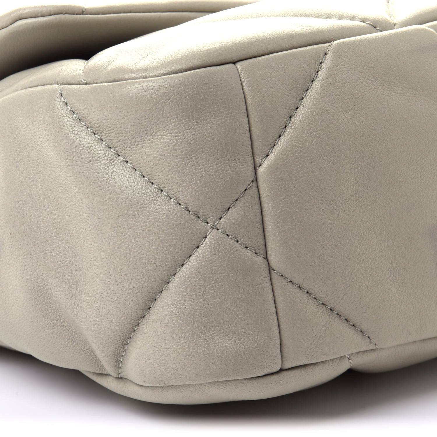 Chanel Lambskin Quilted Medium Chanel 19 Flap Grey 8 of 9
