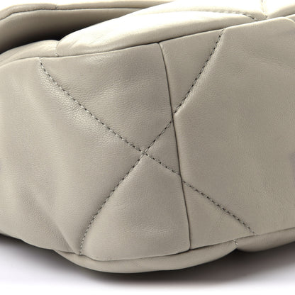 Chanel Lambskin Quilted Medium Chanel 19 Flap Grey 8 of 9