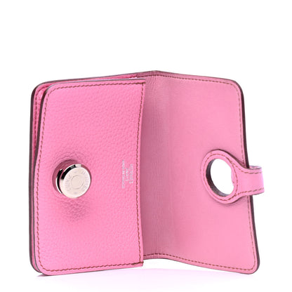 Hermes Taurillon Clemence Dogon Card Case 5P Pink 3 of 5