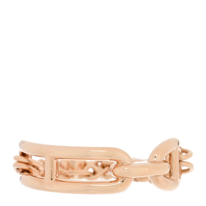 Hermes 18K Rose Gold Diamond PM Chaine d'Ancre Chaos Ring 50 5.25 3 of 5