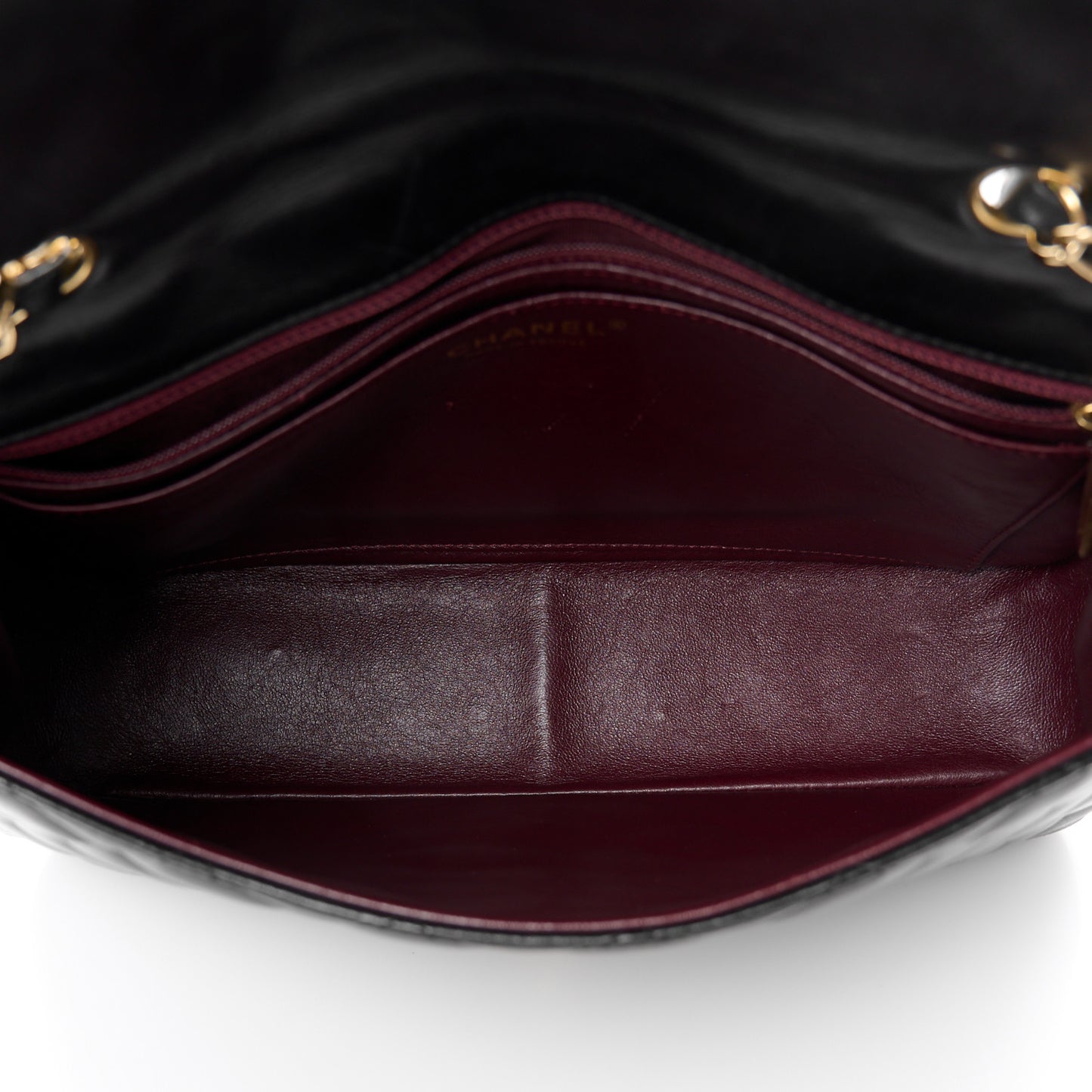 Lambskin Quilted Jumbo Single Flap Black