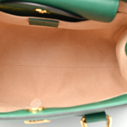 Gucci Wonka Grain Calfskin Small Diana Tote Bag Green Yellow Fluo 5 of 10