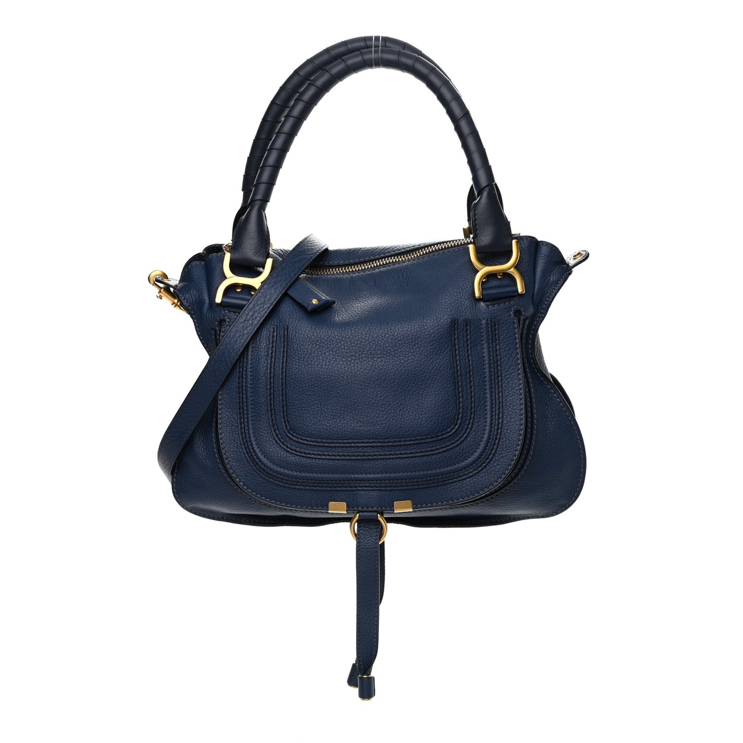 Calfskin Medium Marcie Satchel Blue
