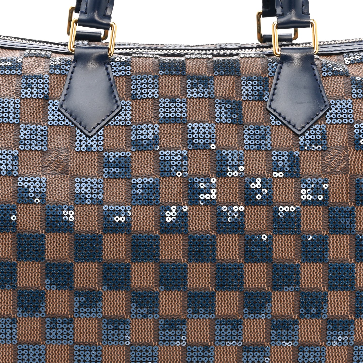 Louis Vuitton Damier Paillettes Speedy 30 Blue 8 of 10