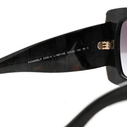 Chanel Acetate Rectangle Sunglasses 5435-A Black 6 of 8