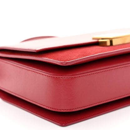 Saint Laurent Smooth Calfskin Suede Medium Bellechasse Red 9 of 12
