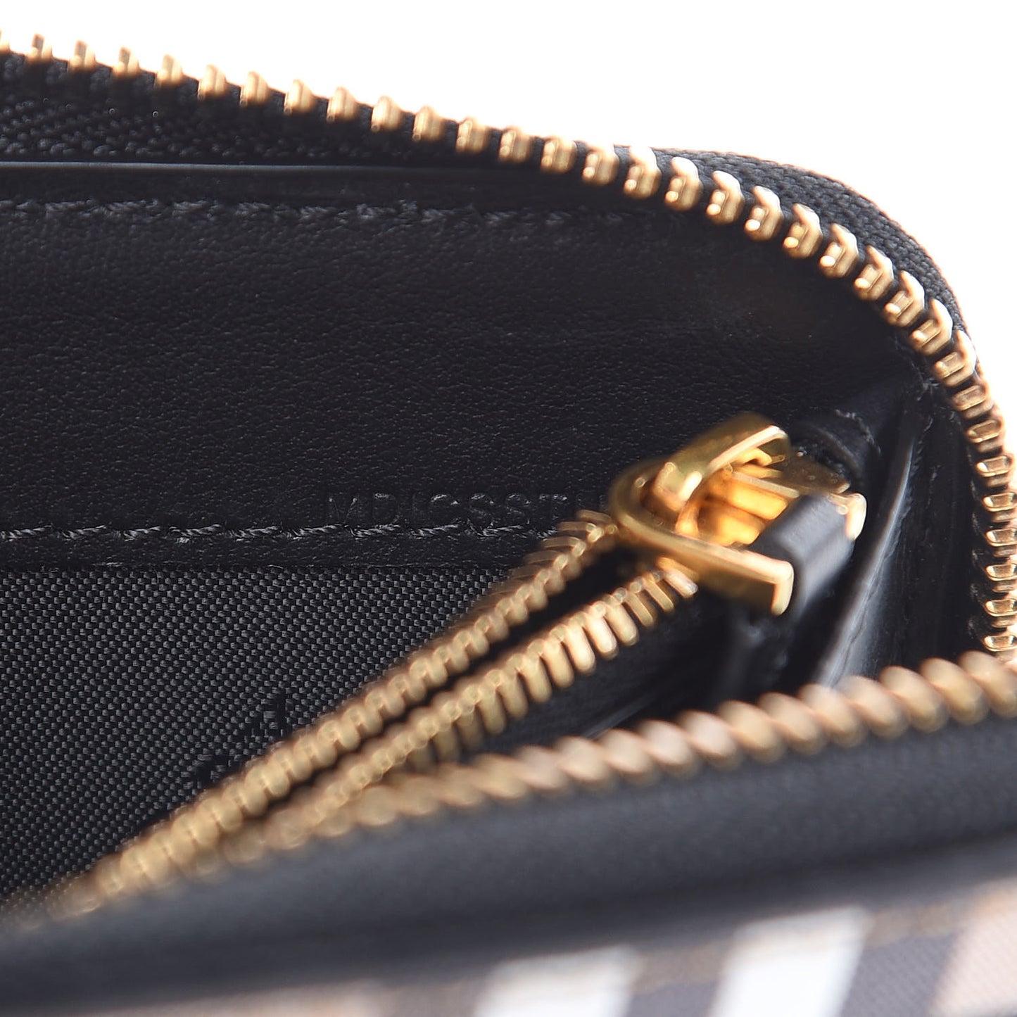 Vintage Check Ellerby Zip Around Wallet Black