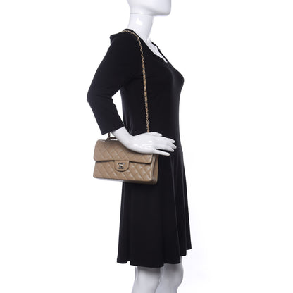 Chanel Caviar Quilted Small Double Flap Dark Beige 2 of 11