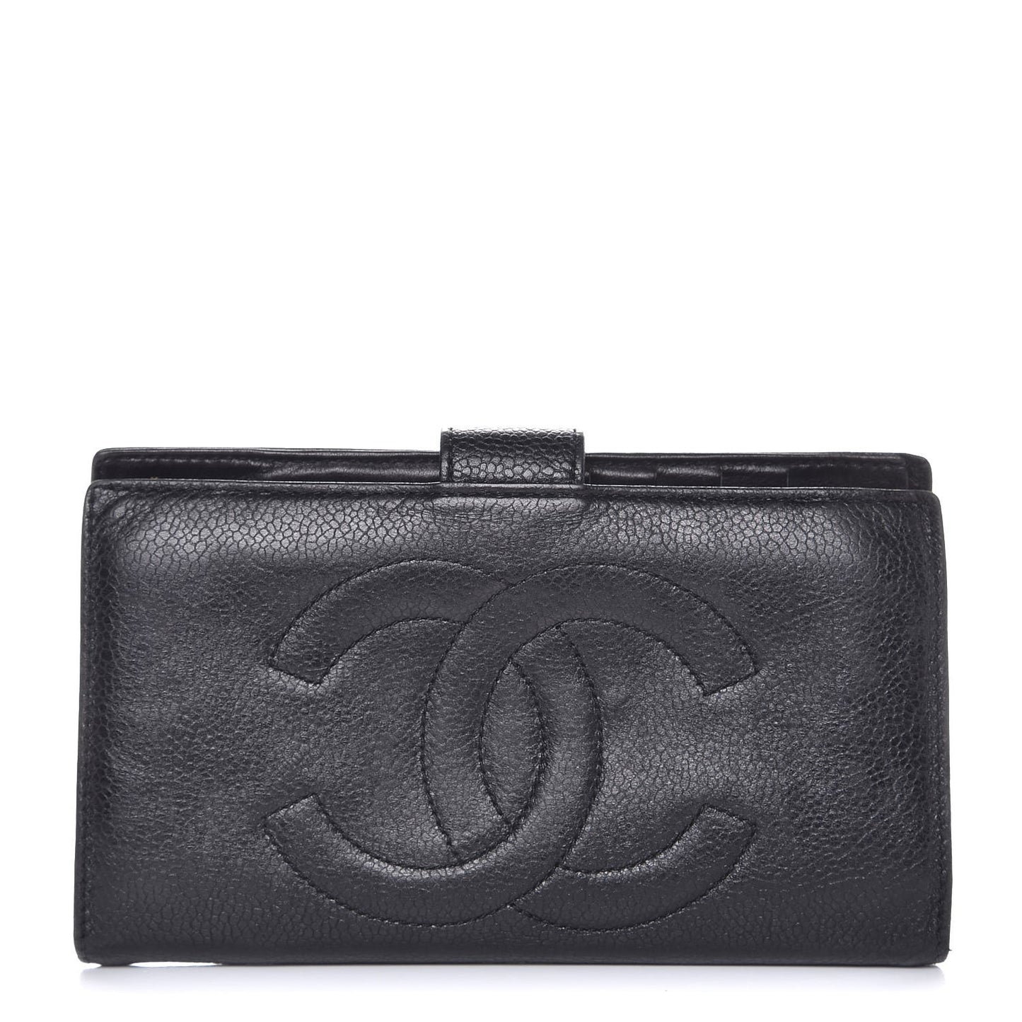 Caviar Timeless CC French Wallet Black