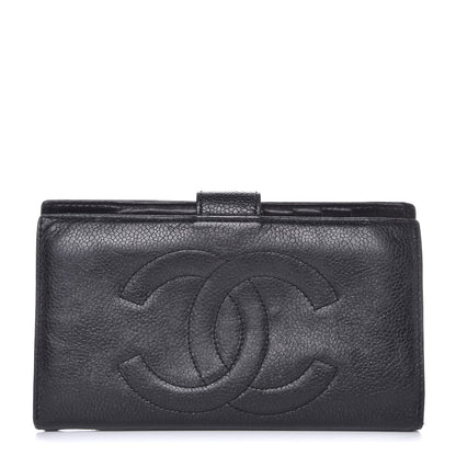 Chanel Caviar Timeless CC French Wallet Black 1 of 17