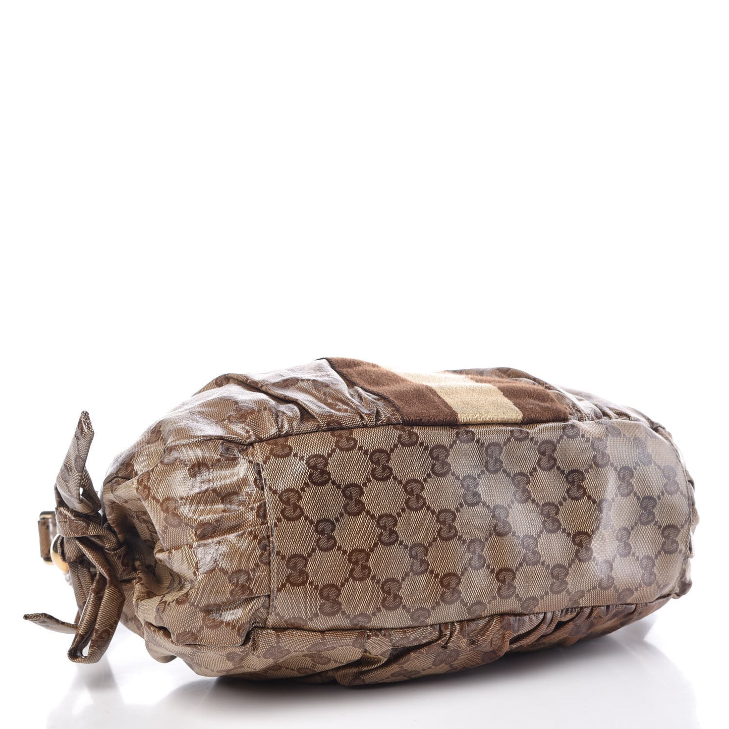 Crystal Monogram Web Hobo Brown