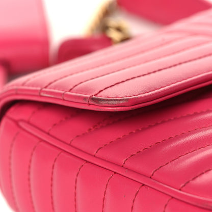 Prada Soft Calfskin Impunture Diagramme Medium Chain Flap Shoulder Bag Magenta 11 of 13