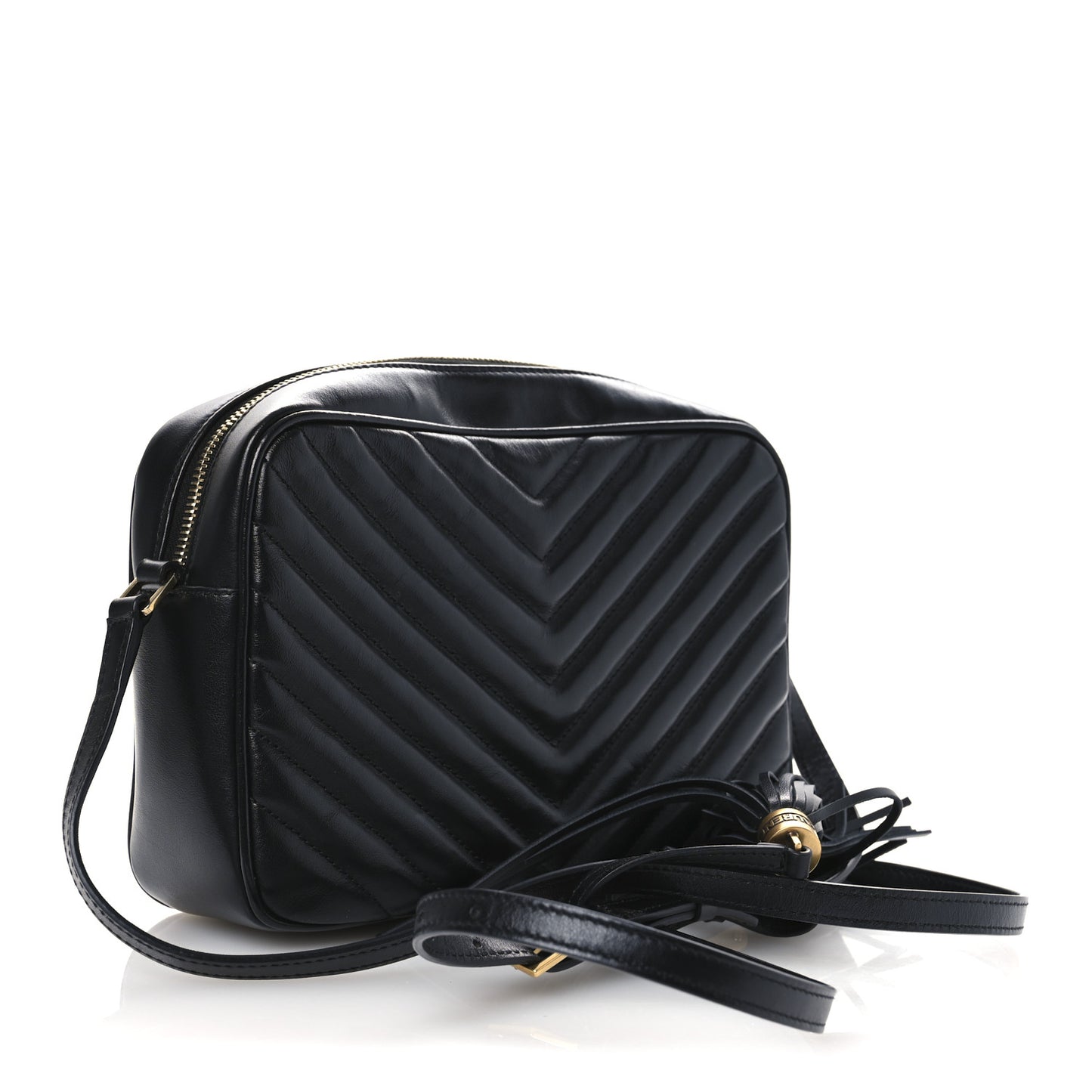 Calfskin Matelasse Monogram Lou Camera Bag Black