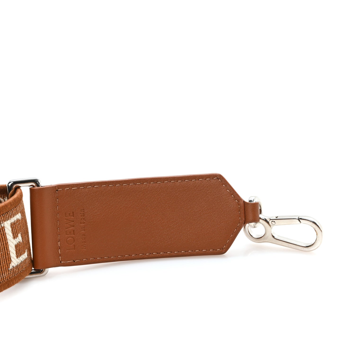 Calfskin Jacquard Anagram Strap Tan