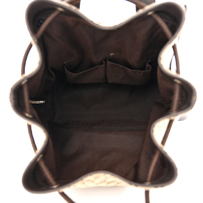 Gucci Monogram Dollar Calfskin O Drawstring Backpack Beige Ebony Testa di Moro Dark Chocolate 5 of 13
