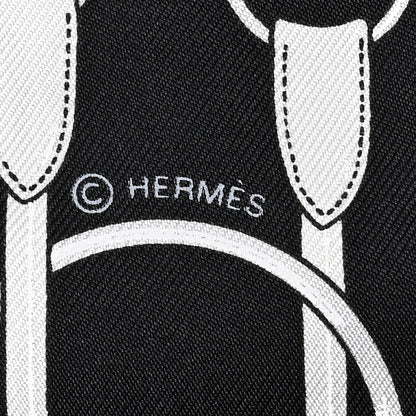 Hermes Silk Jumping Twilly Black Vert Rouge 4 of 4