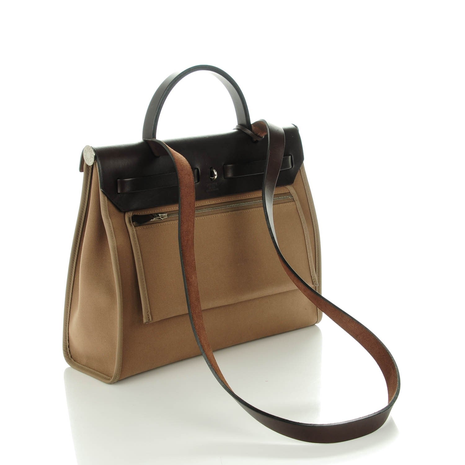 Hermes Vache Hunter Toile Herbag Zip 31 PM Etoupe Ebene 3 of 12