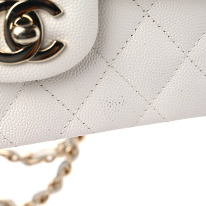 Chanel Caviar Quilted Small Double Flap White 11 of 17